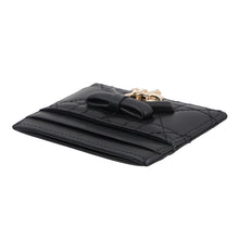 Load image into Gallery viewer, Dior Lady Dior Freesia Cannage Card Holder BlackS2604OUQA_M900 Lambskin