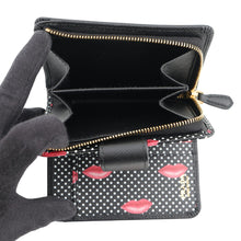 Load image into Gallery viewer, PRADA Compact wallet with lip motif Black1ML018_2IGZ_F0002 Saffiano LeatherLeather