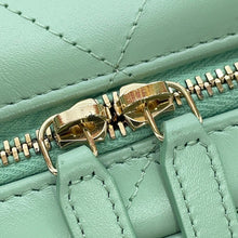 Load image into Gallery viewer, CHANEL Top-handle vanity case Light Green/Pink Lambskin Size Small