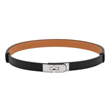 Load image into Gallery viewer, HERMES Kelly Belt Size 18 Black Epsom