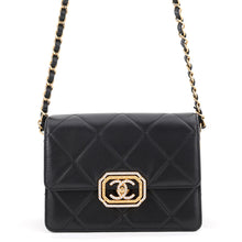 Load image into Gallery viewer, CHANEL Matelasse Flap Bag BlackAS3720-B10058-94305 Lambskin Rhinestone Size Mini