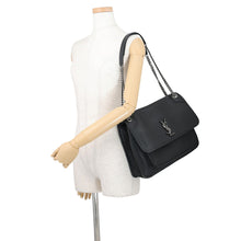 将图像加载到图库查看器中,SAINT LAURENT PARIS Niki ChainShoulder Black803777AACIA1000 Leather Size Large