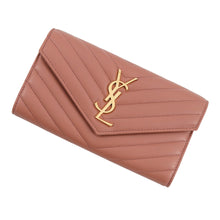 将图像加载到图库查看器中,SAINT LAURENT PARIS Cassandra Wallet Barely Pink372264 Leather