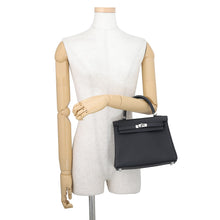 将图像加载到图库查看器中,HERMES Kelly Retourne Black Togo Leather Size 25