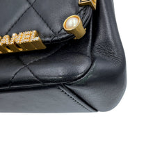 Load image into Gallery viewer, CHANEL Matelasse ChainShoulder Bag BlackAS3731 Lambskin Rhinestone Faux Pearl