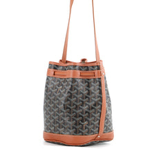 Load image into Gallery viewer, GOYARD Petit Flo Bucket Bag Black/TanPEFLOTPMLTY01CL03P PVC Leather