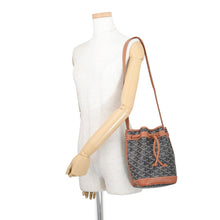 Load image into Gallery viewer, GOYARD Petit Flo Bucket Bag Black/TanPEFLOTPMLTY01CL03P PVC Leather