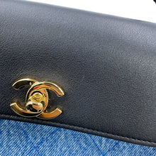 将图像加载到图库查看器中,CHANEL Small shopping bag Blue/BlackAS6288-B25091-UB371 Denim Leather