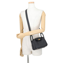 Load image into Gallery viewer, HERMES Lindy Black Taurillon Clemence Size Mini