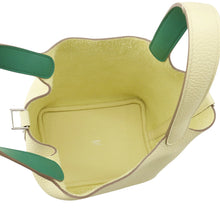 将图像加载到图库查看器中,HERMES Picotin Lock Eclat Jaune Milton/Vert Vertigo Taurillon Clemence Swift Leather Size PM