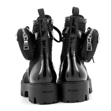 Load image into Gallery viewer, PRADA Stride Bootie with Pouch Black1T337O_2DZ8_F0002_F_050 MeshFabric BrushedLeather Size 38