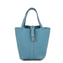 Load image into Gallery viewer, HERMES Picotin Lock New Blue Jean Taurillon Clemence Size PM