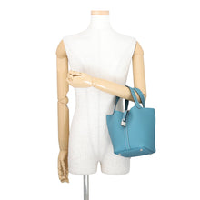 Load image into Gallery viewer, HERMES Picotin Lock New Blue Jean Taurillon Clemence Size PM