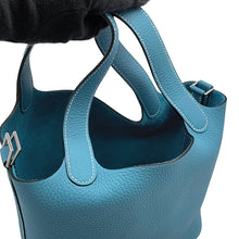 Load image into Gallery viewer, HERMES Picotin Lock New Blue Jean Taurillon Clemence Size PM