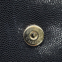 Load image into Gallery viewer, CHANEL CC Logo Chain Wallet BlackAP4653 Caviar Leather