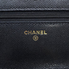 Load image into Gallery viewer, CHANEL CC Logo Chain Wallet BlackAP4653 Caviar Leather