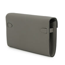 Load image into Gallery viewer, HERMES Kelly wallet long to go Gris Meyer Epsom