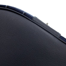 将图像加载到图库查看器中,HERMES Trek H Pouch Blue Nuit/Black Tattersall Canvas Swift Leather