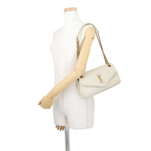 Load image into Gallery viewer, SAINT LAURENT PARIS Calypso Chain Shoulder Bag Off-white734153 Lambskin Size Small