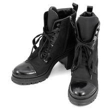 Load image into Gallery viewer, PRADA Lace-up short boots Black1T239N Nylon Leather Size 38