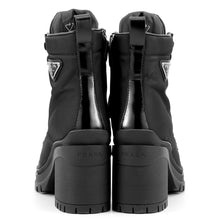 Load image into Gallery viewer, PRADA Lace-up short boots Black1T239N Nylon Leather Size 38