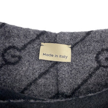 Load image into Gallery viewer, GUCCI Diagonal G Reversible Collarless Coat Size 38 Black746532 Wool Silk