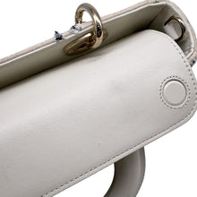 Load image into Gallery viewer, Dior Lady D-Joy Cannage 3-way Bag White/BlueM0668ODJW_M67I Cotton Boucle Leather Size Small