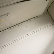 Load image into Gallery viewer, Dior Lady D-Joy Cannage 3-way Bag White/BlueM0668ODJW_M67I Cotton Boucle Leather Size Small