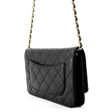 Load image into Gallery viewer, CHANEL Classic Matelasse Chain Shoulder Wallet BlackAP0250 Caviar Leather