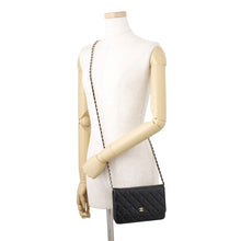 Load image into Gallery viewer, CHANEL Classic Matelasse Chain Shoulder Wallet BlackAP0250 Caviar Leather