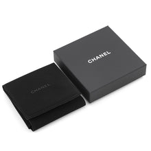 Load image into Gallery viewer, CHANEL CC Logo Leather Hoop EarringsABG355 Gold Plated Leather Rhinestone
