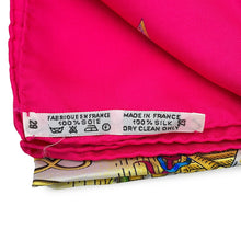 Load image into Gallery viewer, HERMES Carre commemorating the 1798 French Revolution Size 90 Pink/White/Multicolor Silk100%