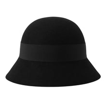 Load image into Gallery viewer, HERMES Hat Nicole H. Derie Size 57 Black Lapin Felt