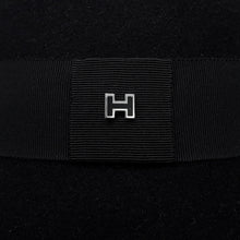Load image into Gallery viewer, HERMES Hat Nicole H. Derie Size 57 Black Lapin Felt
