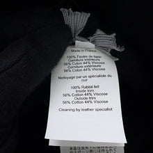 Load image into Gallery viewer, HERMES Hat Nicole H. Derie Size 57 Black Lapin Felt