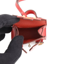 Load image into Gallery viewer, HERMES Kelly Doll Bag Charm Rose Sakura/Sanguine/Nata/Camel Tadelakt Leather Chevre Myzore Goatskin