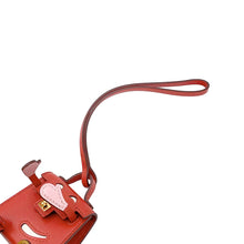 Load image into Gallery viewer, HERMES Kelly Doll Bag Charm Rose Sakura/Sanguine/Nata/Camel Tadelakt Leather Chevre Myzore Goatskin