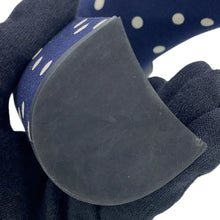 Load image into Gallery viewer, SAINT LAURENT PARIS Bianca Polka Dot Platform Sandals Navy/White62011814T104742 Leather Fabric Size 36 1/2