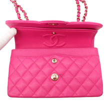 Load image into Gallery viewer, CHANEL Matelasse W Flap ChainShoulder Bag Vivid pinkA01113 Caviar Leather Size 23