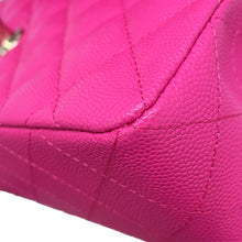 Load image into Gallery viewer, CHANEL Matelasse W Flap ChainShoulder Bag Vivid pinkA01113 Caviar Leather Size 23