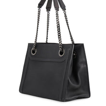 Load image into Gallery viewer, BVLGARI Chain tote Black Leather