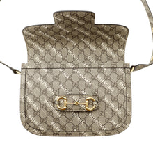 Load image into Gallery viewer, GUCCI GUCCI × BALENCIAGA Hacker Project Horsebit 1955 Shoulder Bag Beige602204 GG SupremeCanvas Size Medium