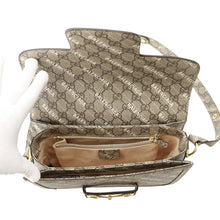 Load image into Gallery viewer, GUCCI GUCCI × BALENCIAGA Hacker Project Horsebit 1955 Shoulder Bag Beige602204 GG SupremeCanvas Size Medium