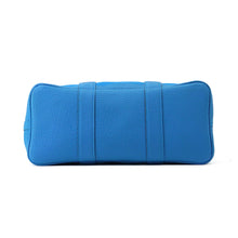 Load image into Gallery viewer, HERMES Garden Party Blue Zanzibar Toile Officier Negonda Leather Size TPM