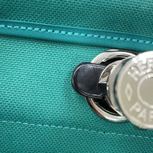 将图像加载到图库查看器中,HERMES Herbag zip Vert Veron/Black Toile Military Vache Hunter Leather Size PM