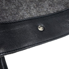 将图像加载到图库查看器中,SAINT LAURENT PARIS N/S Rive Gauche Tote Gray/Black63253924N4E1160 Felt Leather