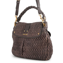 Load image into Gallery viewer, MIUMIU Matelassé Hobo 2WAY Bag BrownRR1300_ZRE_F0572 Leather