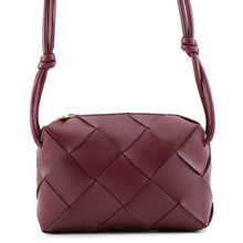 Load image into Gallery viewer, Bottega Veneta Maxi INTRECCIATO Cassette Camera Bag Bordeaux709417VCQC22247 Lambskin Size Small
