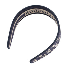 Load image into Gallery viewer, Dior Oblique headband Navy/White Canvas