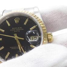 Load image into Gallery viewer, ROLEX Oyster Perpetual Date Stainless Steel K18YG15233